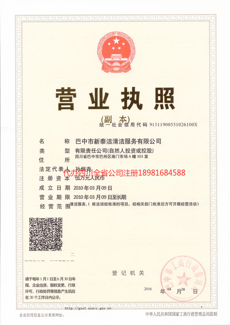 桦甸桦甸新泰洁清洁服务有限公司